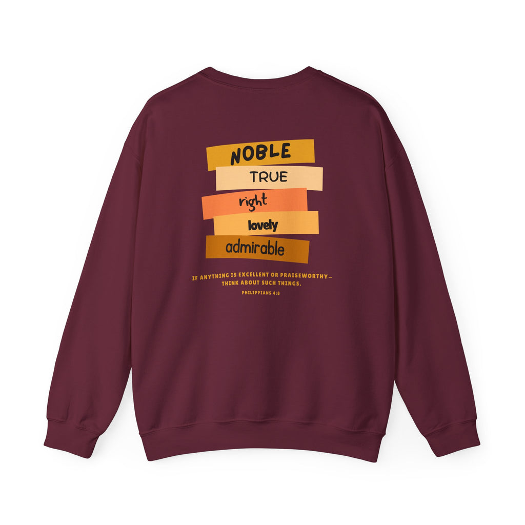 PHILLIPIANS 4:8 UNISEX SWEATSHIRT