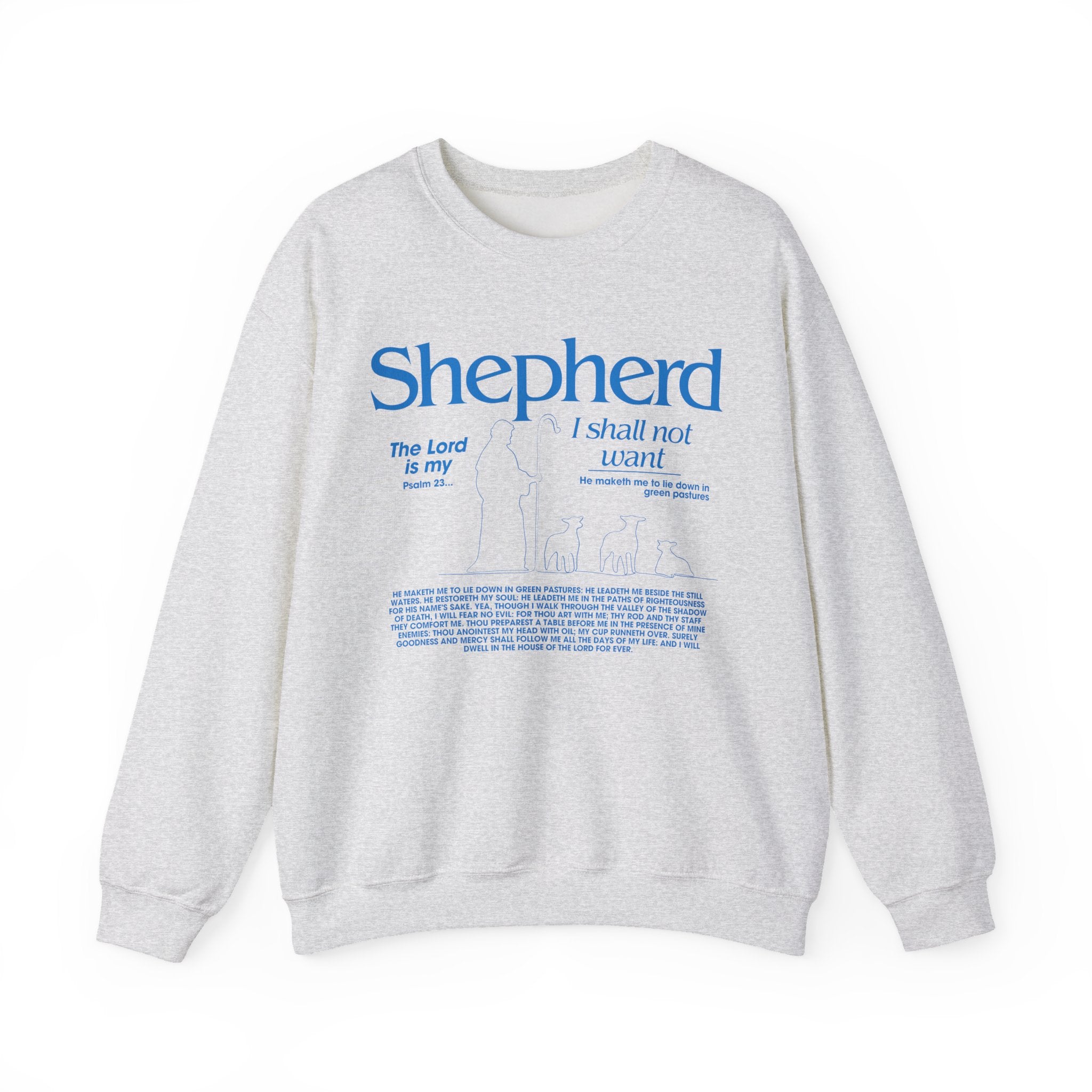 PSALM 23 BLUE UNISEX SWEATSHIRT