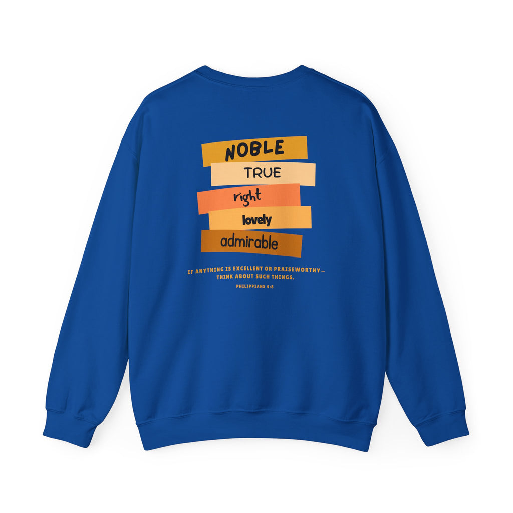 PHILLIPIANS 4:8 UNISEX SWEATSHIRT