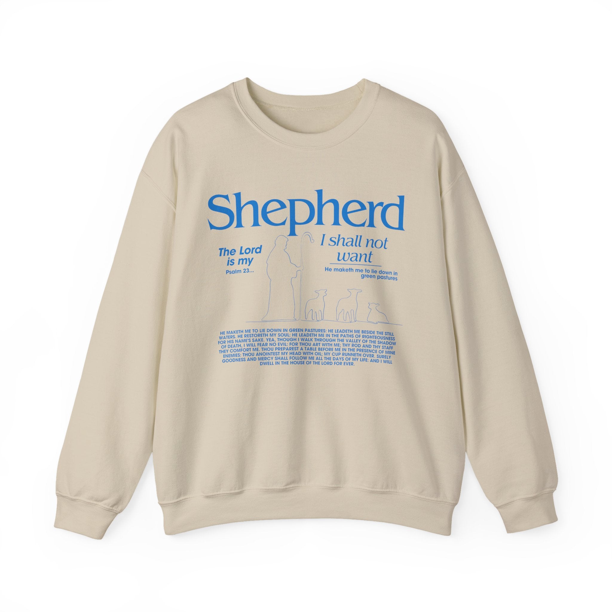 PSALM 23 BLUE UNISEX SWEATSHIRT
