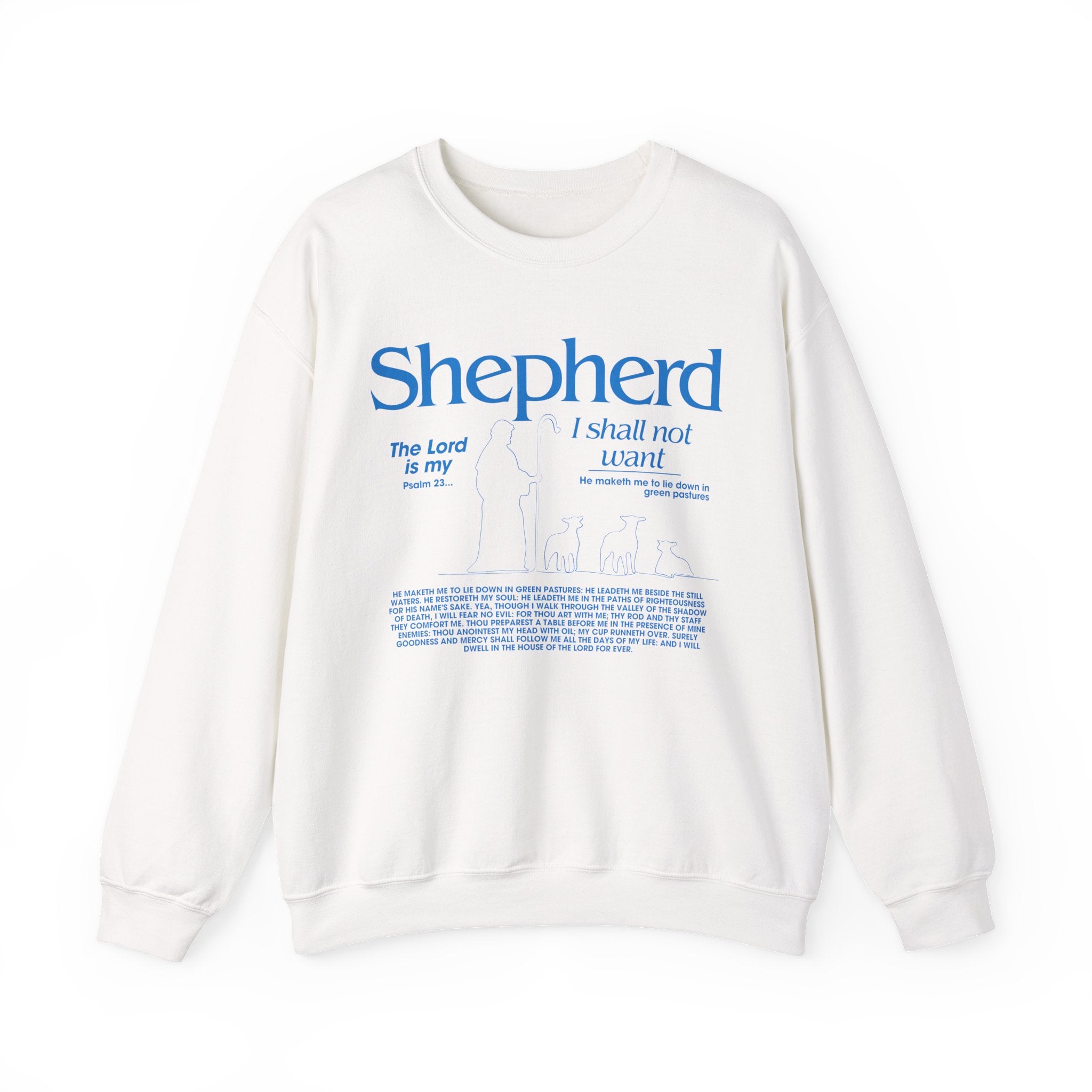 PSALM 23 BLUE UNISEX SWEATSHIRT